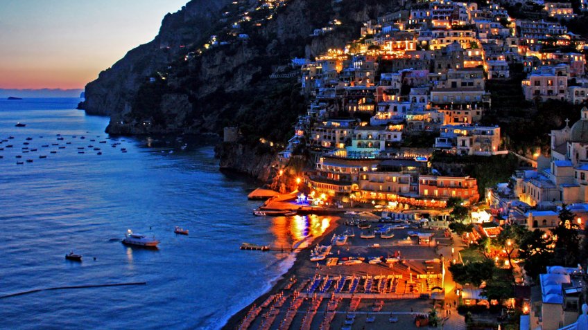 Positano by night